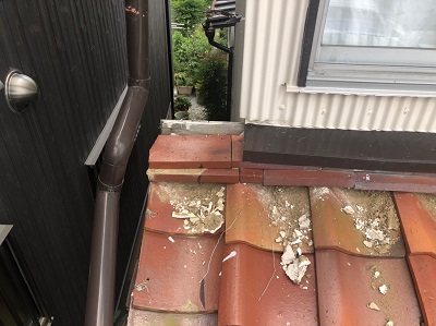 漆喰を解体した状態